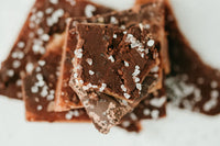 Tasty Good Toffee Dark Chocolate Sea Salt Toffee :: Small batch, handmade in Lincoln, Nebraska. Buy Dark Chocolate Sea Salt Toffee